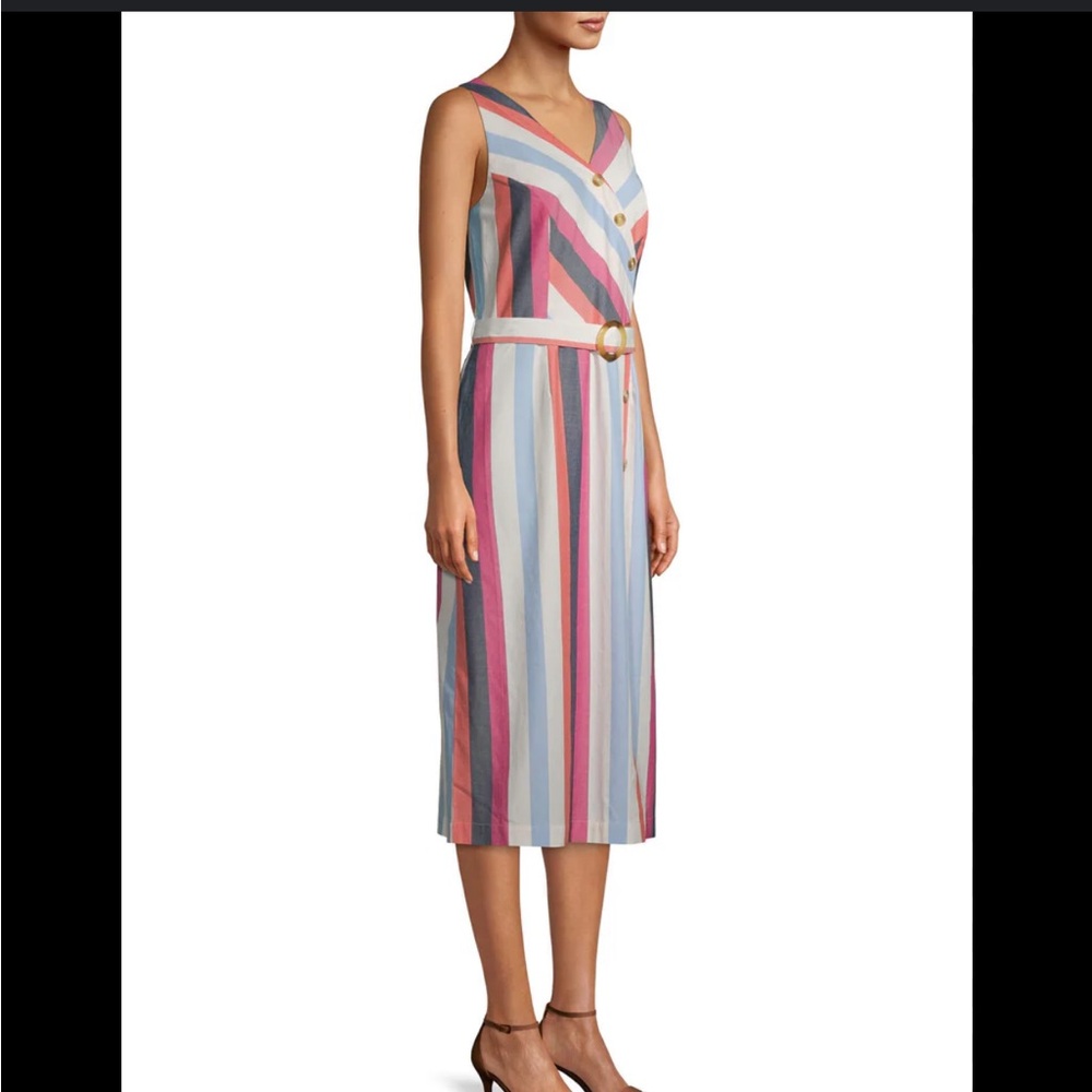 Time and Tru Multicolor Striped Dress 100% cotton